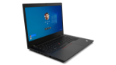 Thumbnail of Lenovo ThinkPad L14 Gen 2 (14” AMD) laptop—3/4 left-front view with lid open and display showing Windows login screen