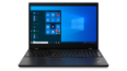 Thumbnail: Front-facing Lenovo ThinkPad L15 Gen 2 (Intel) laptop open 90 degrees, showing 15” Windows 10 Pro display and keyboard.
