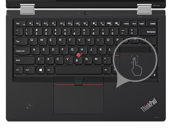 ThinkPad L380 Yoga enterprise 2-in-1 keyboard and fingerprint scanner