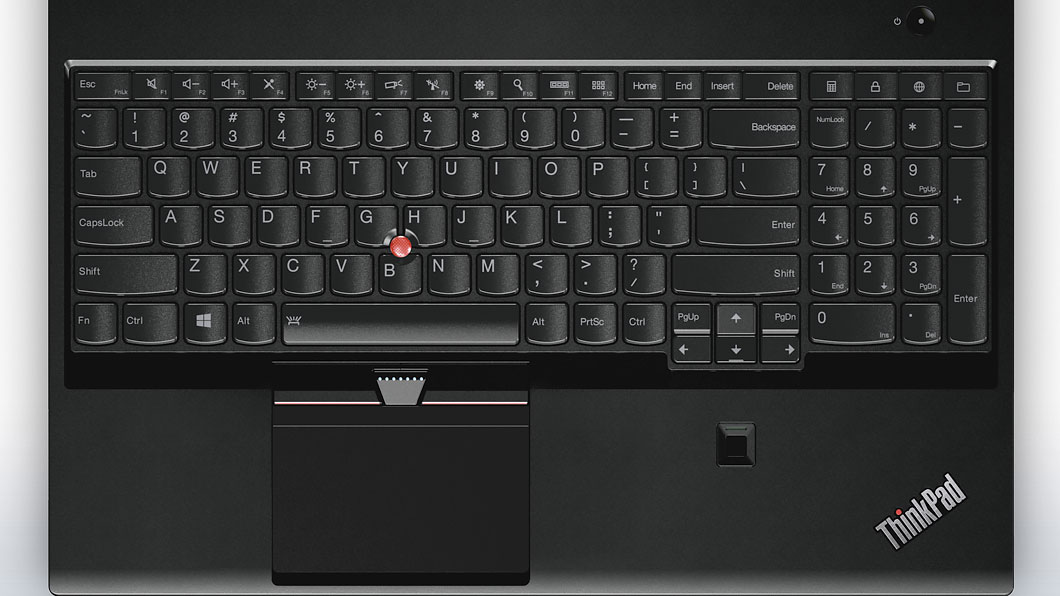 Lenovo ThinkPad L560 Overhead View of Keyboard