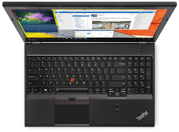 Lenovo ThinkPad L570 Overhead View