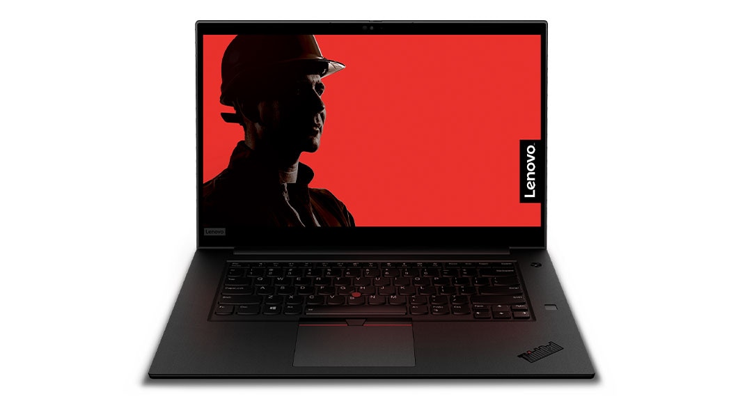 Vorderansicht des Lenovo ThinkPad P1 (2. Generation) mit Blick auf das Display