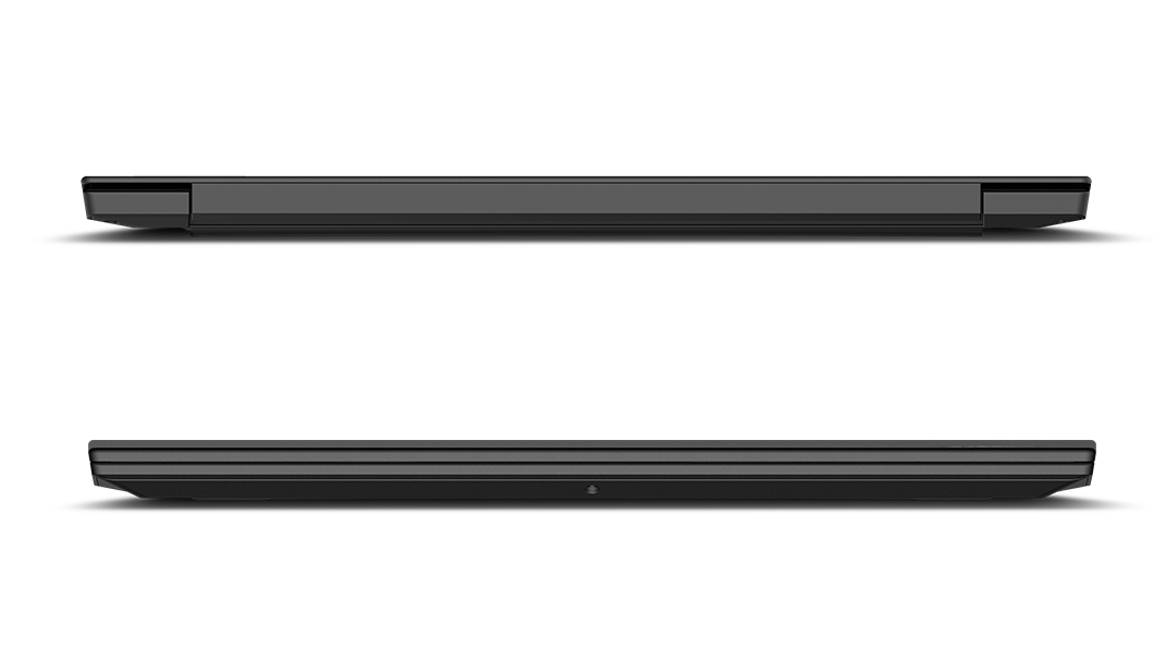 Two shots showing the front and rear sides of the ThinkPad P1