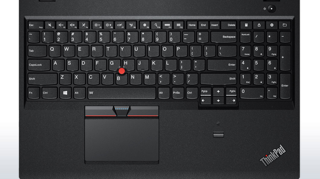 Lenovo ThinkPad P50S Overhead Keyboard View