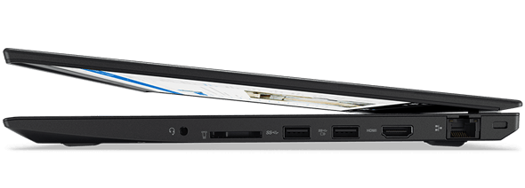 Lenovo ThinkPad P51s Right Side View Partially Open