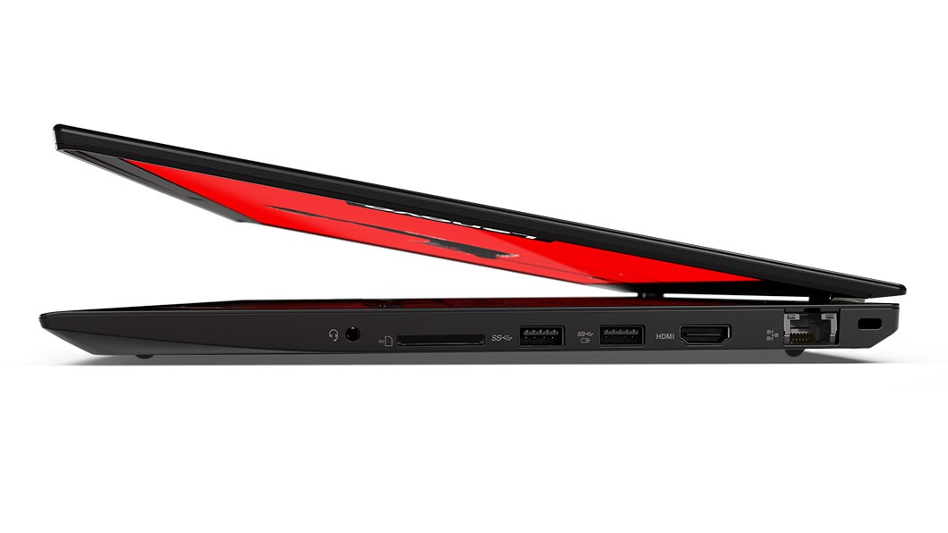Lenovo ThinkPad 52s side view, almost closed