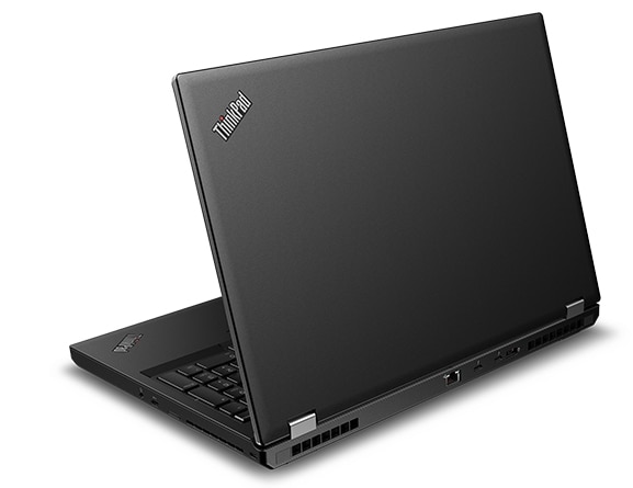 Back angle view of the  Lenovo ThinkPad P53 laptop