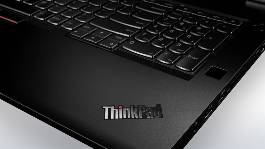 Lenovo ThinkPad P70 Keyboard Logo and Fingerprint Reader Detail