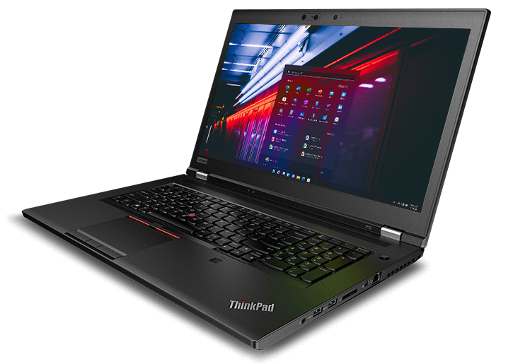 Die mobile Workstation Lenovo ThinkPad® P72 mit 43,2 cm (17") bietet eine herausragende Grafikleistung.