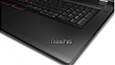 Closeup of the ThinkPad logo and keyboard on the ThinkPad P73 laptop
