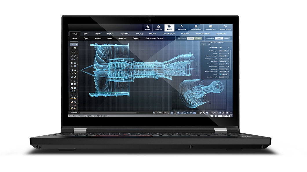 The ThinkPad T15g laptop for 3D modeling