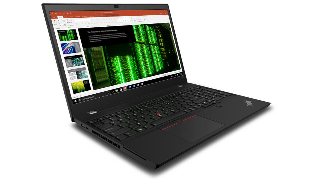 Lenovo ThinkPad T15p sett fra siden