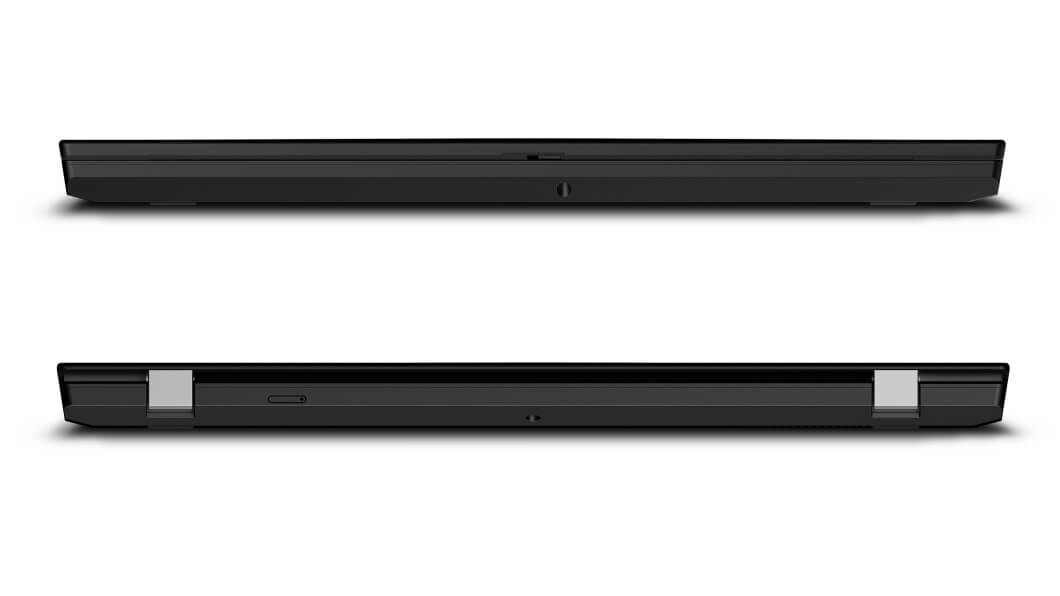 Vista de los paneles frontal y posterior del Lenovo ThinkPad T15p cerrado