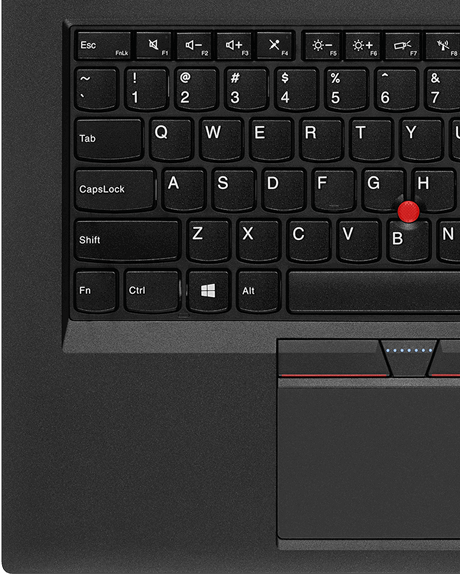 The ThinkPad T460 keyboard.
