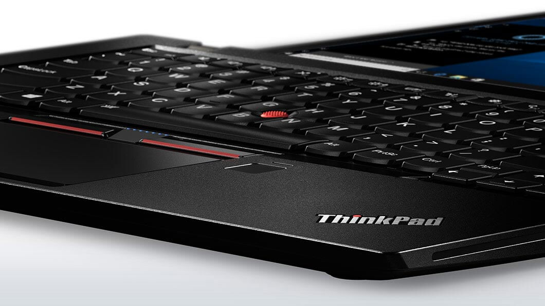 Lenovo ThinkPad T460s Keyboard Logo and Fingerprint Reader Detail