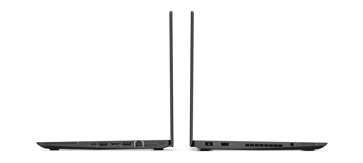 Lenovo ThinkPad T470s Two Back-to-back Left and Right Side View