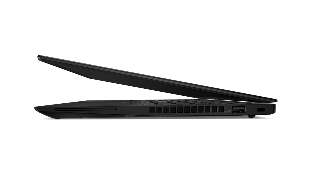 ThinkPad T495s replié, vue latérale