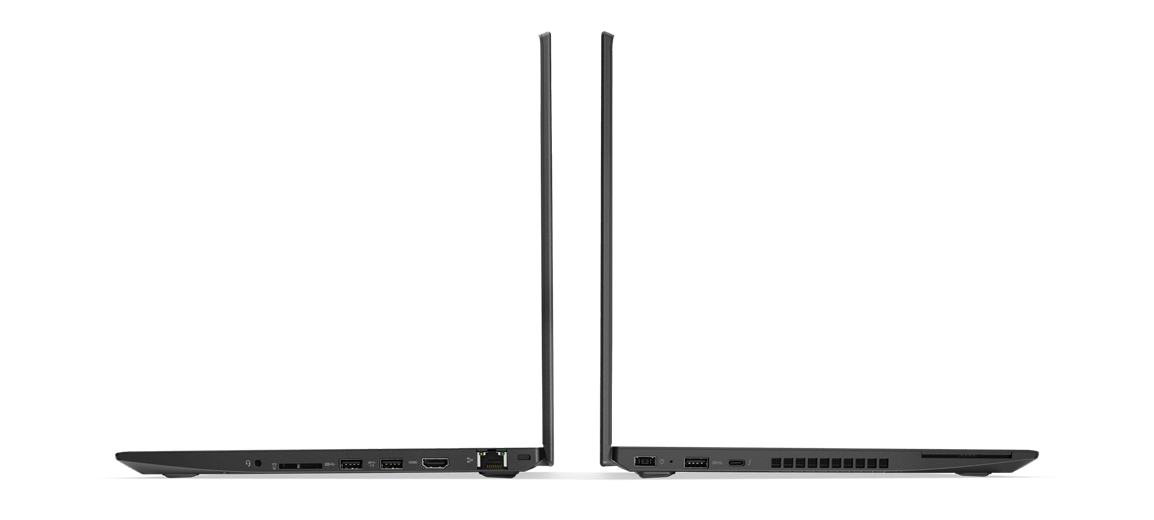 Lenovo ThinkPad T570 Two Back-to-back Left and Right Side View