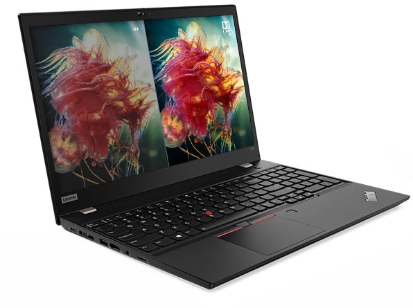 Lenovo ThinkPad T590 showing the 4K display with Dolby Vision alongside FHD display without.