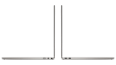 Thumbnail: Two back-to-back Lenovo ThinkPad X1 Titanium Yoga laptops open 90 degrees, showing right and left profiles.