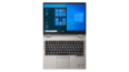 Thumbnail: Overhead shot of Lenovo ThinkPad X1 Titanium Yoga laptop open 180 degrees.