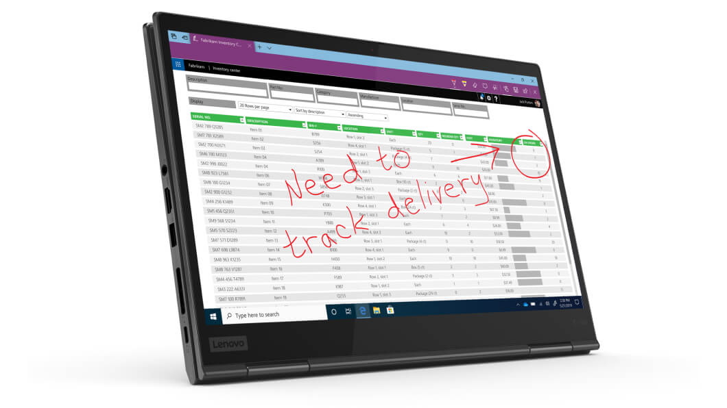 Lenovo 2-in-1-Notebook ThinkPad X1 Yoga (5. Generation), Galerie 4, Tablet-Modus, Querformat
