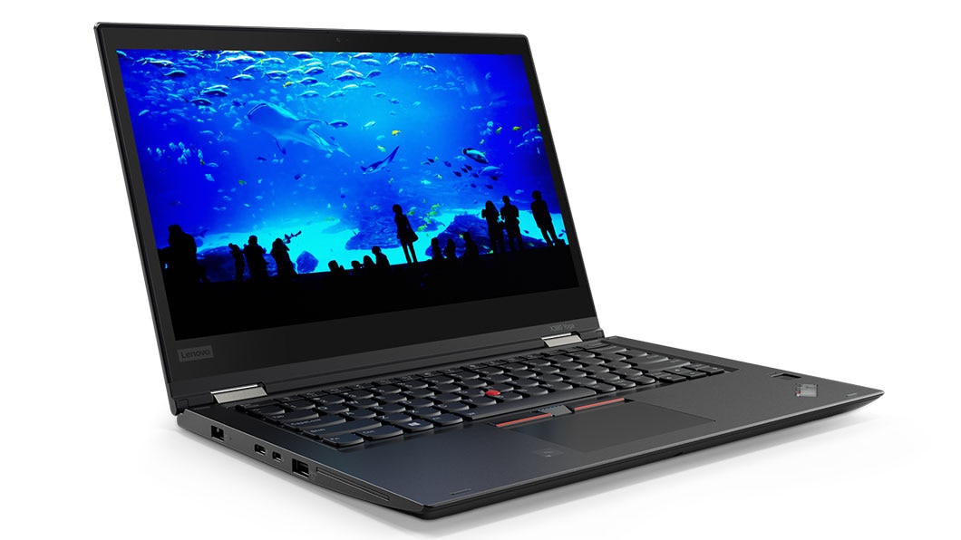 Lenovo ThinkPad X380 Yoga Left Side View in Laptop Mode