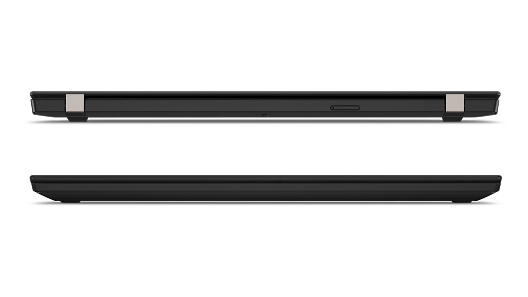 ThinkPad X395 closed front and back views