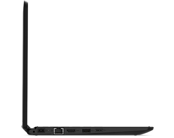 Slim profile view of Lenovo ThinkPad Yoga 11e  (5th Gen) that's thin and lightweight.