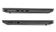 Thumbnail, two Lenovo V130 (15) laptops, closed cover, showing left and right side ports and slots.