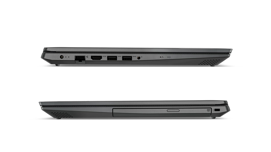 Left and right side view of two closed Lenovo V140(15) showing ports