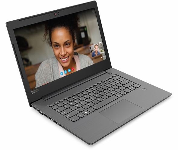 Lenovo V330 front left side view featuring video chat