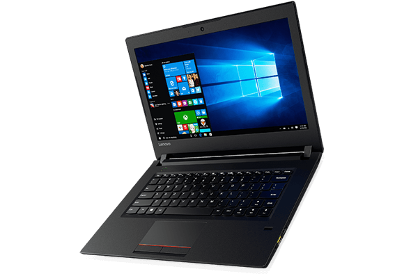 Lenovo V510 (14) front right side view featuring Windows 10