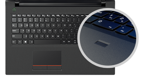 Lenovo V510 (15) fingerprint reader detail