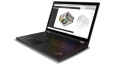Thumbnail of Lenovo ThinkPad P15 laptop open 90 degrees angled to show left side ports 