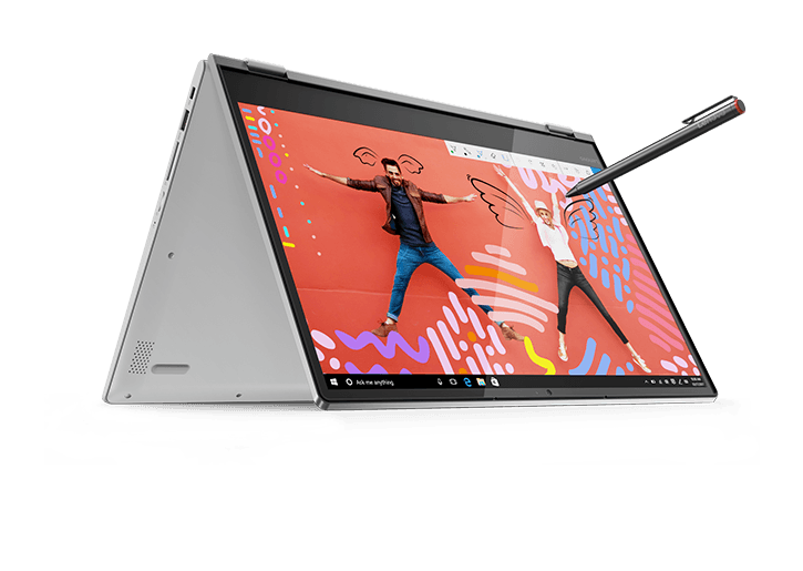 Lenovo Yoga 530 stylish 2-in-1 laptop, shown in all four modes from 3/4 front
