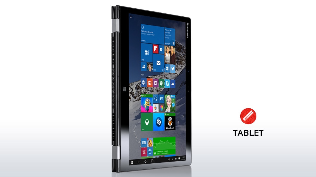Lenovo Yoga 700 in black, in tablet mode