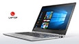 Lenovo Yoga 710 in silver, in laptop mode front right side view thumbnail