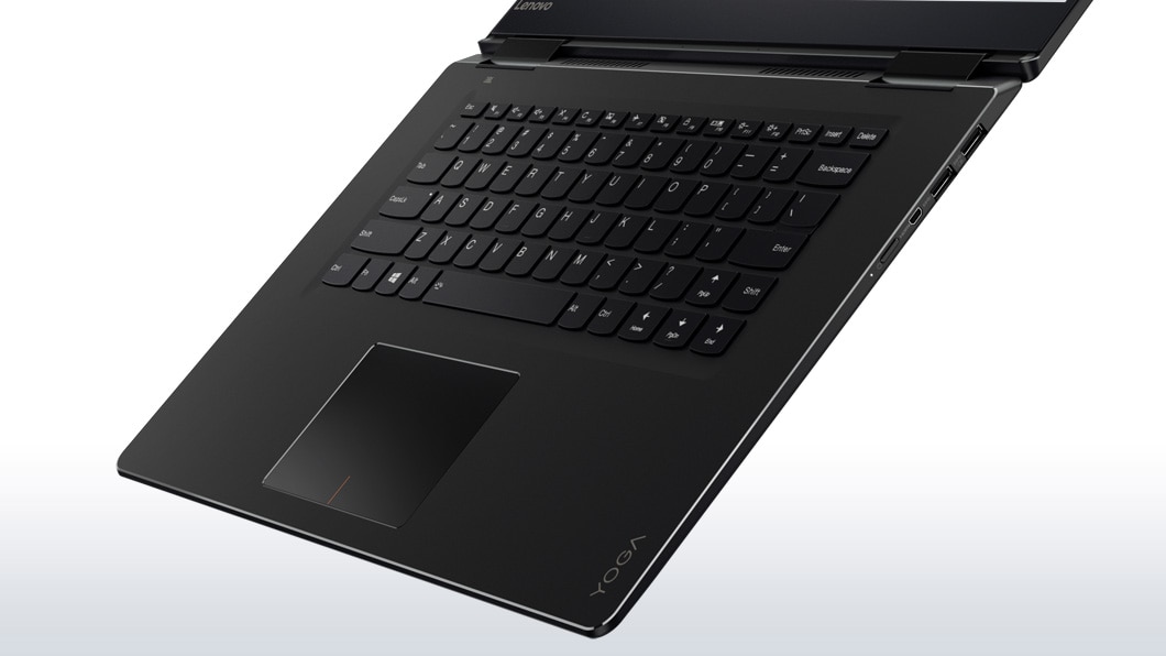 Lenovo Yoga 710 (15) front right side view of keyboard