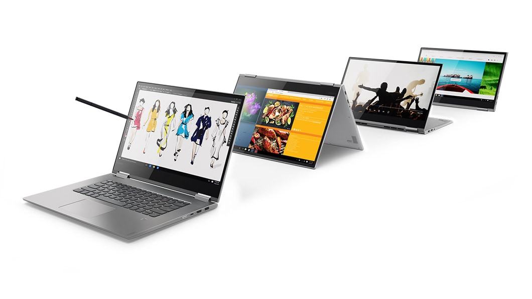 Lenovo Yoga 730 (13) laptop in 4 different use modes