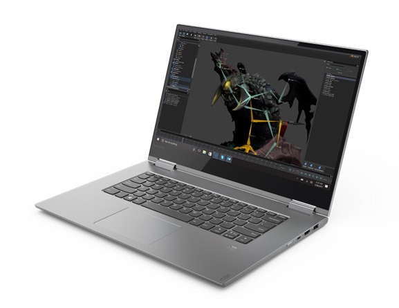 Lenovo Yoga 730 (15) laptop, right front angle view