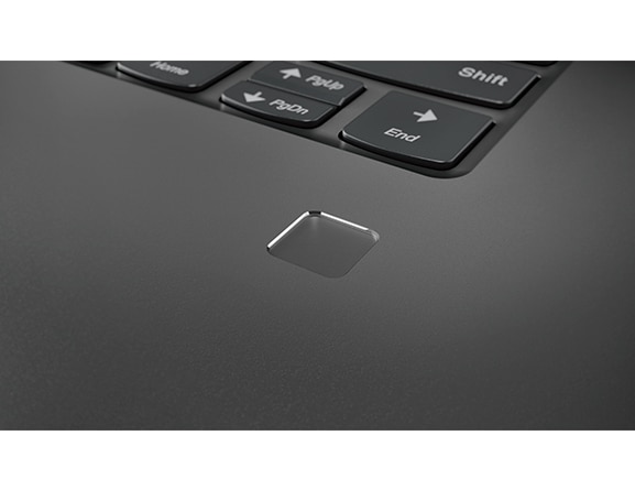 Lenovo Yoga 730 (15) laptop, fingerprint reader closeup