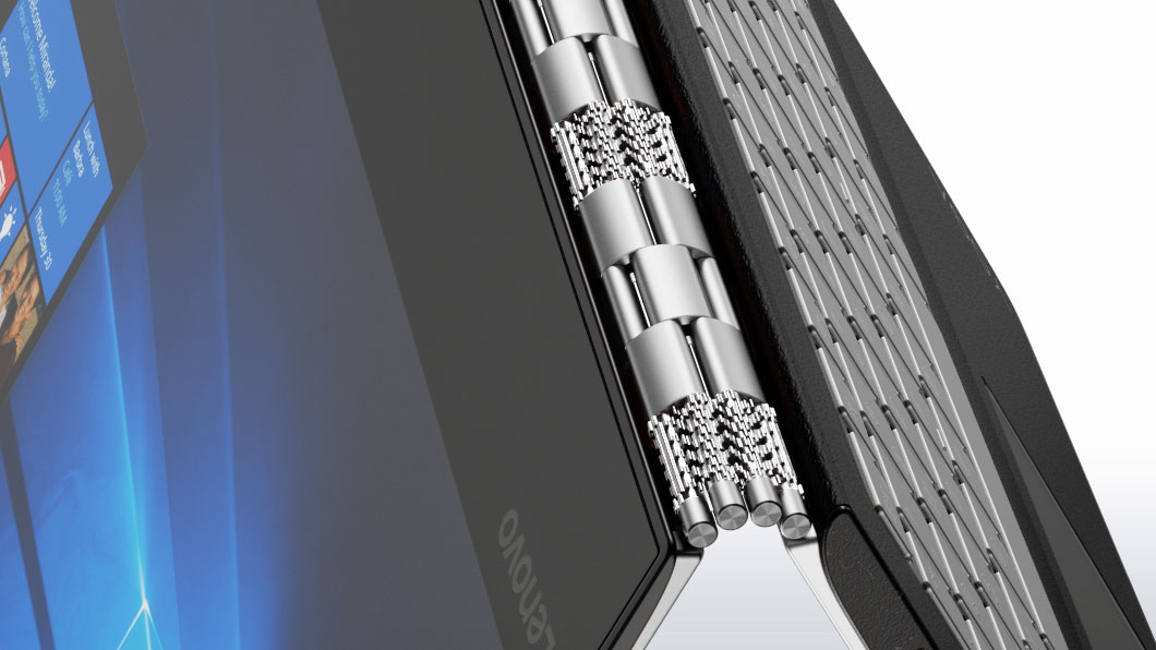 Lenovo YOGA 900s Hinge Detail in silver