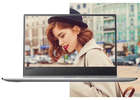  Lenovo Yoga 910, front view with image of women
