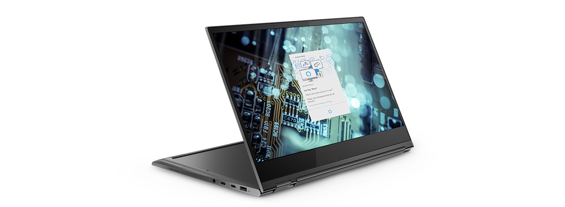 Lenovo Yoga C930 2-in-1 in watch mode with Cortana screenfill