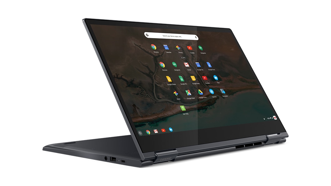 Lenovo Yoga Chromebook C630 in tablet mode showing display 