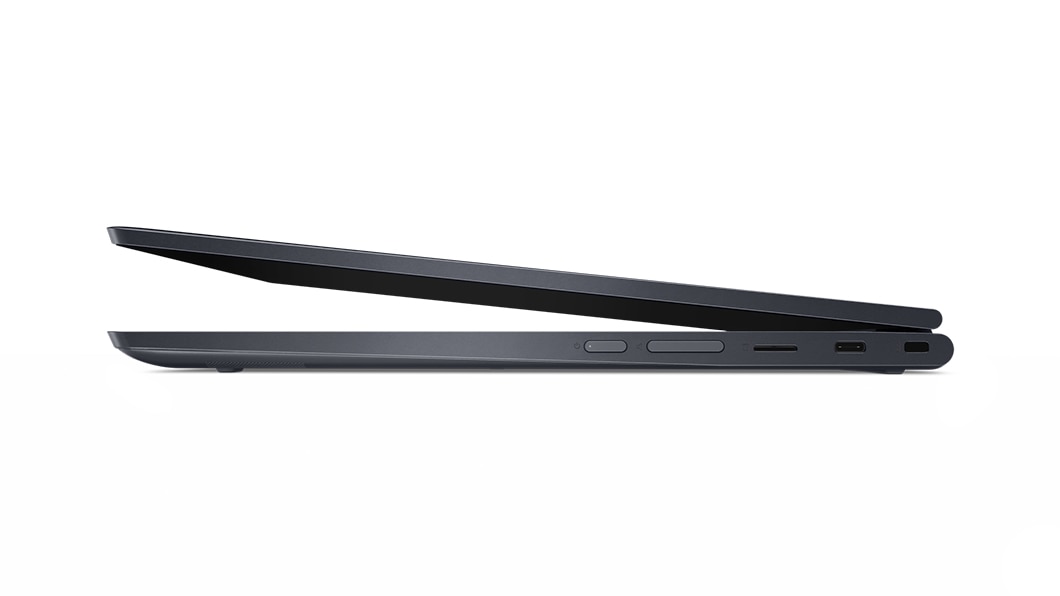 Side view of Lenovo Yoga Chromebook C630 slightly open