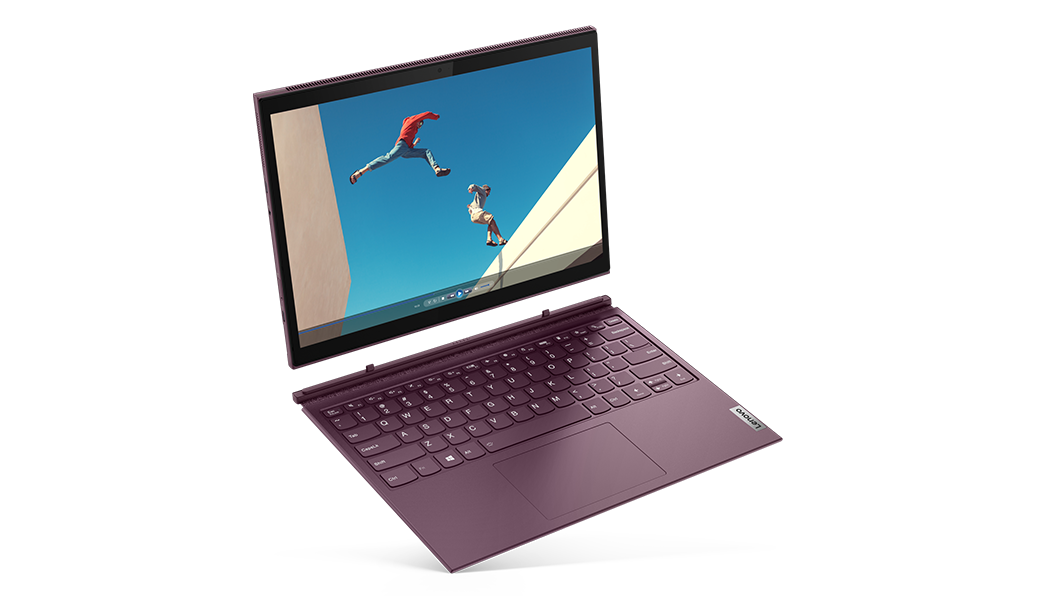 Yoga Duet 7i Gen 6 (13″ Intel) Orchid, Bluetooth® keyboard detached, screen on
