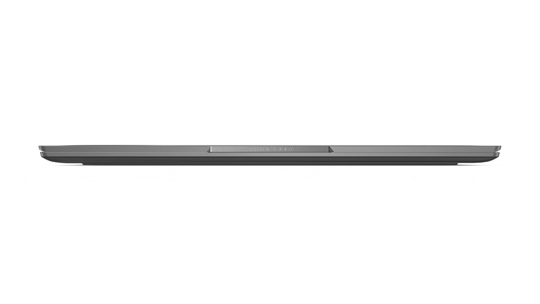 Lenovo Yoga S940 closed showing name on hinge