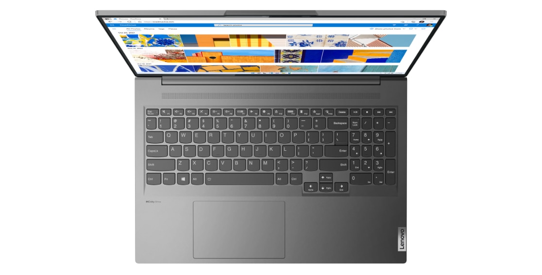 Yoga Slim 7 Pro Gen 6 top view of keyboard